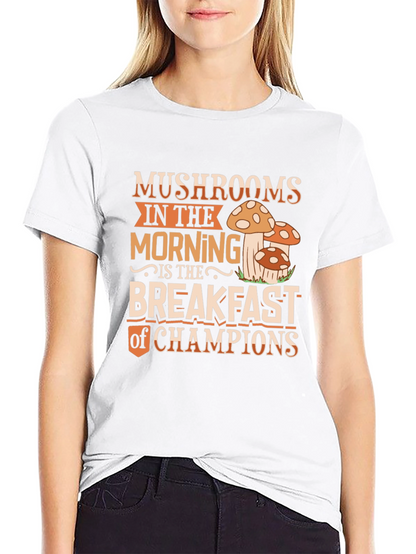 Mushroom Breakfast Champions Graphic Tee