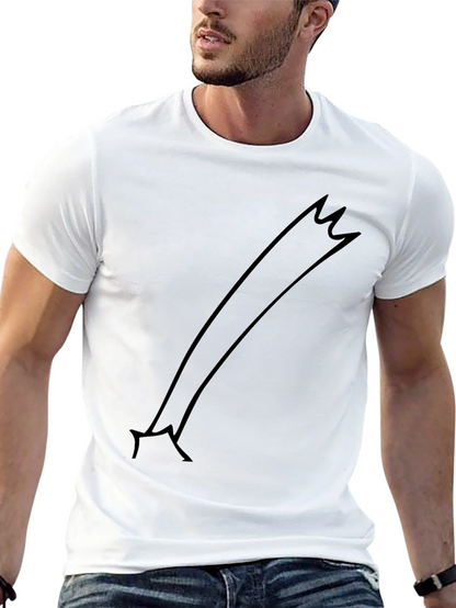 Minimalist Black T-Shirt with Comet Graphic