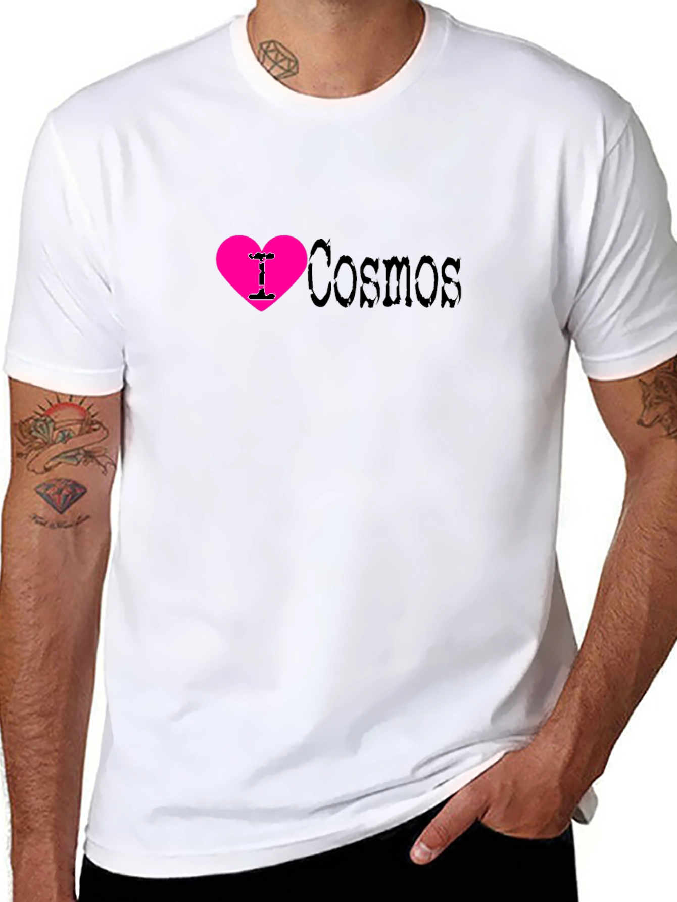 I Love Cosmos T-Shirt - Black Cotton Blend