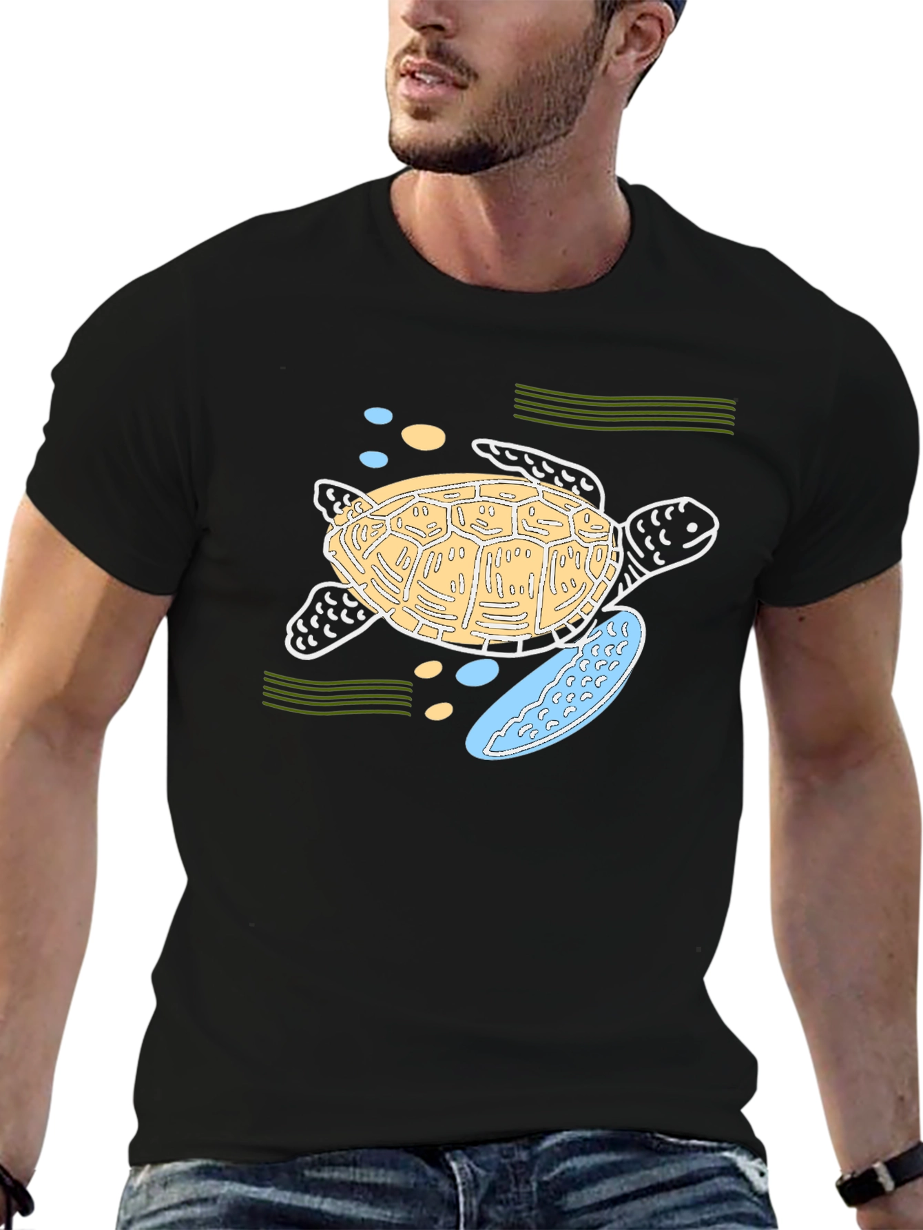 Sea Turtle Graphic Tee - Black Unisex T-Shirt