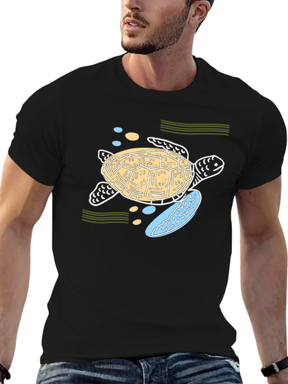 Sea Turtle Graphic Tee - Black Unisex T-Shirt