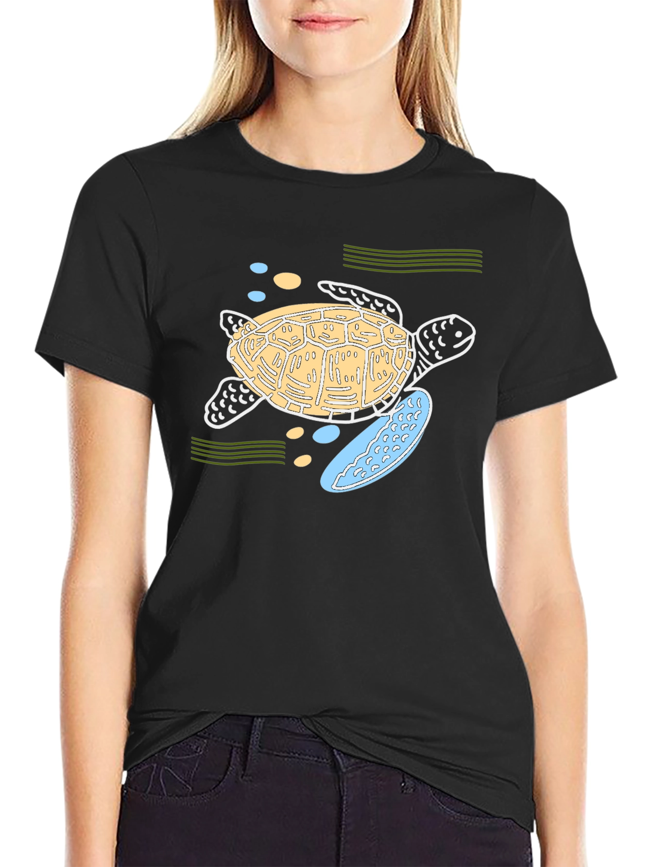 Sea Turtle Graphic Tee - Black Unisex T-Shirt