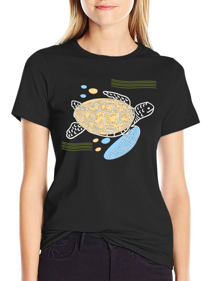 Sea Turtle Graphic Tee - Black Unisex T-Shirt