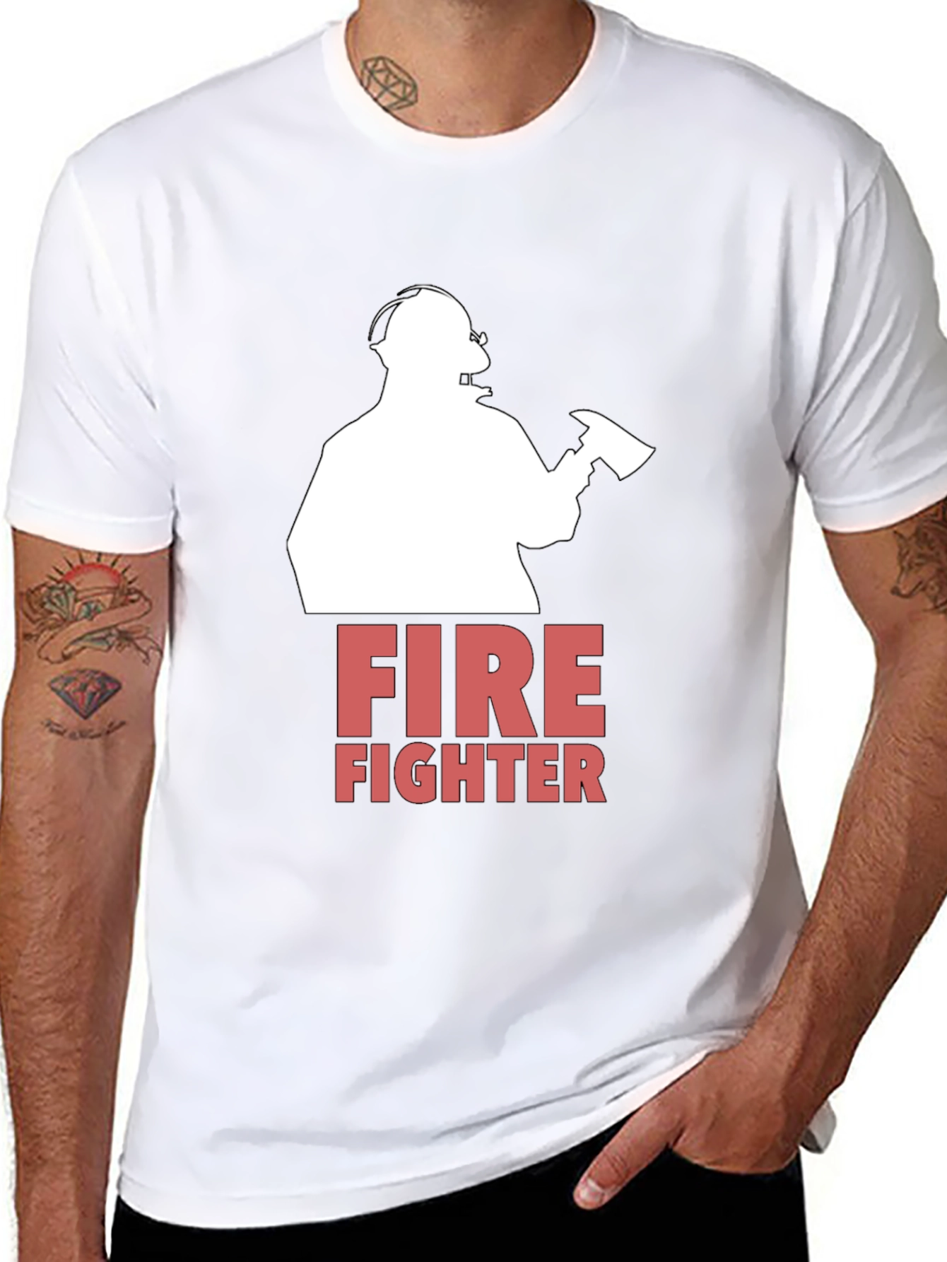Firefighter Graphic T-Shirt - Bold Design