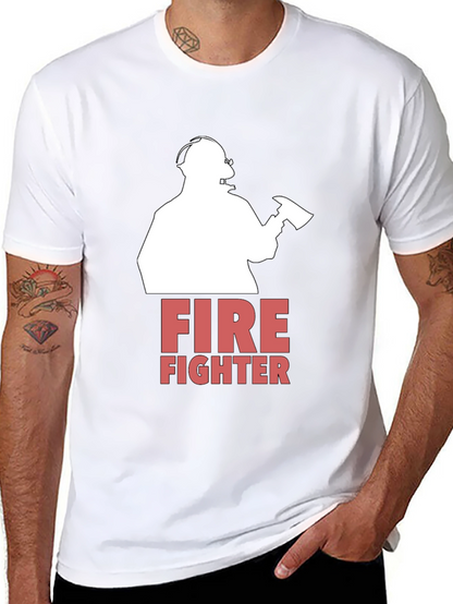 Firefighter Graphic T-Shirt - Bold Design