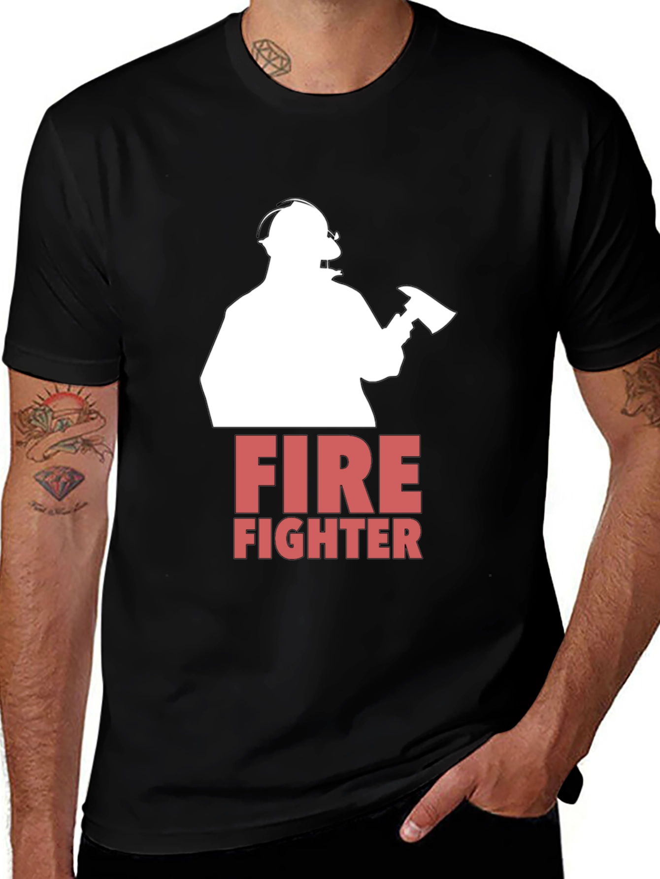 Firefighter Graphic T-Shirt - Bold Design