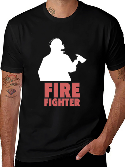 Firefighter Graphic T-Shirt - Bold Design