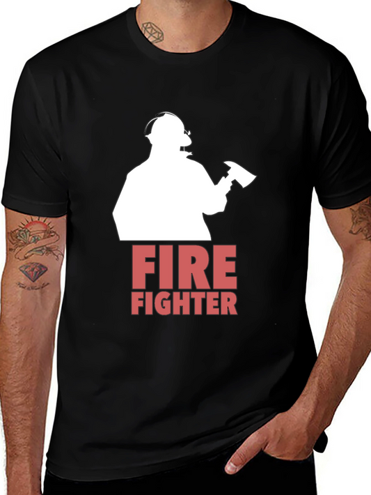 Firefighter Graphic T-Shirt - Bold Design