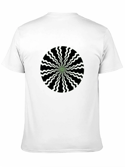 Psychedelic Graphic Print Mens Black T-Shirt