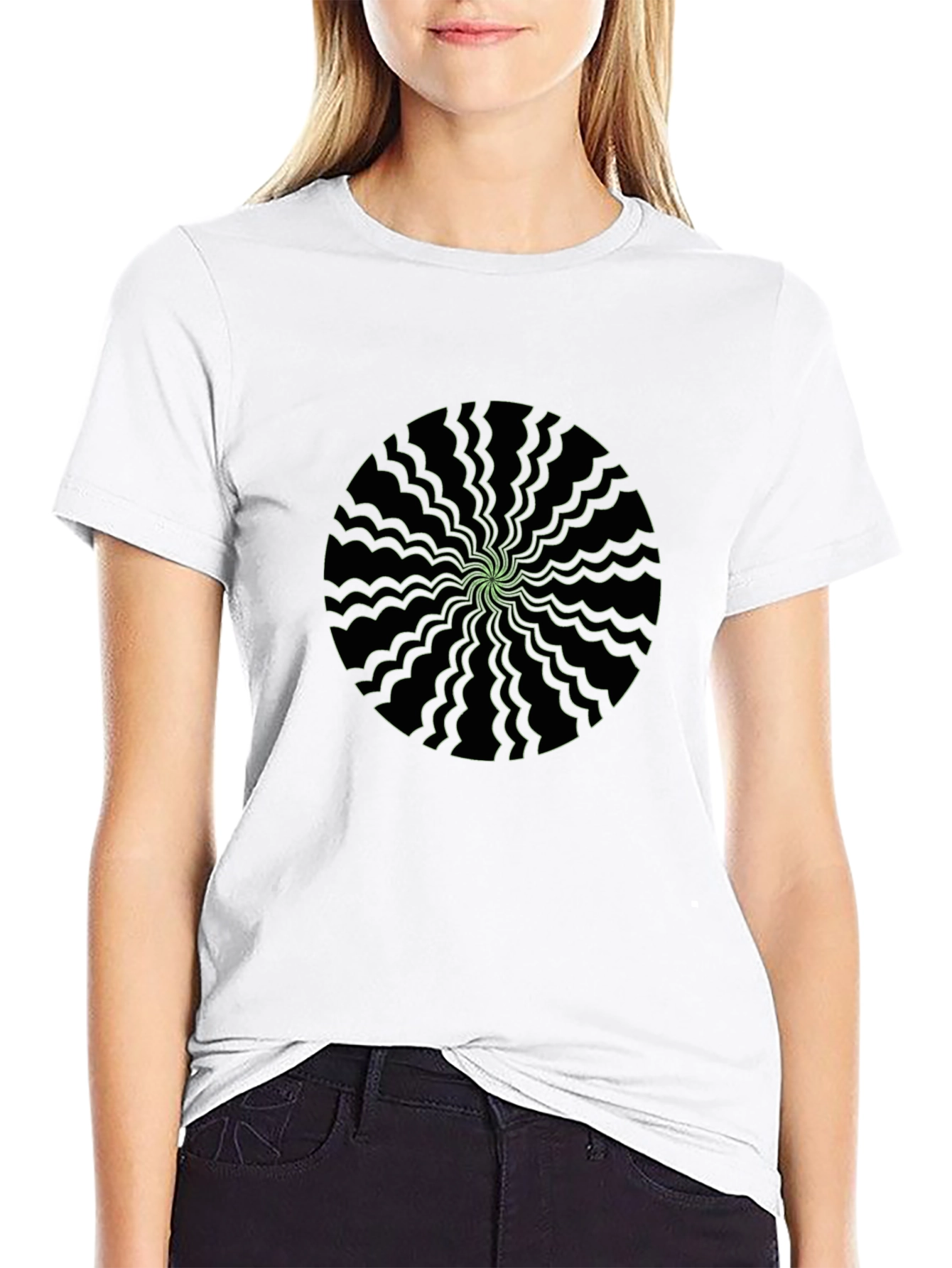 Psychedelic Graphic Print Mens Black T-Shirt