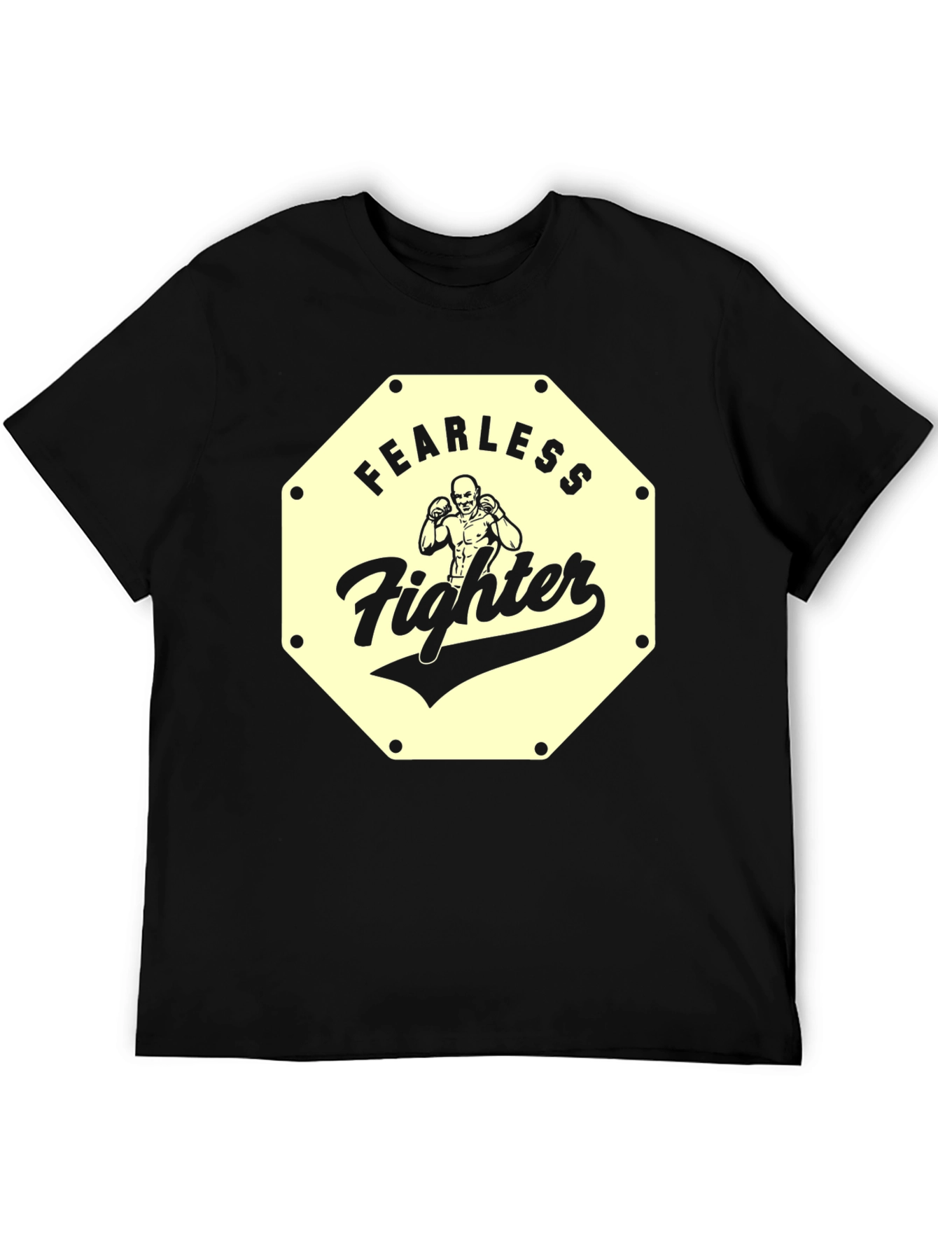 Fearless Fighter Graphic Tee - Black