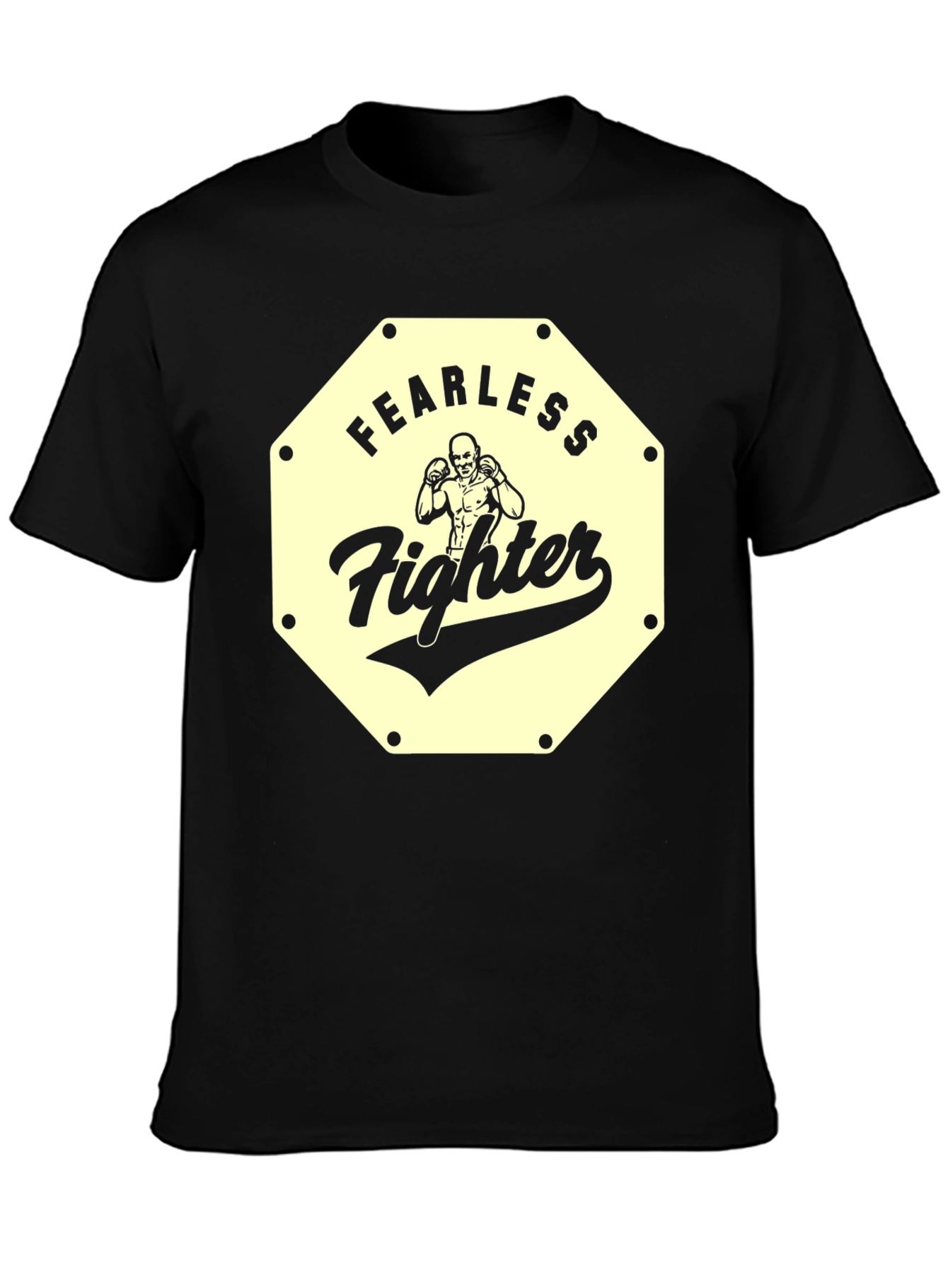 Fearless Fighter Graphic Tee - Black