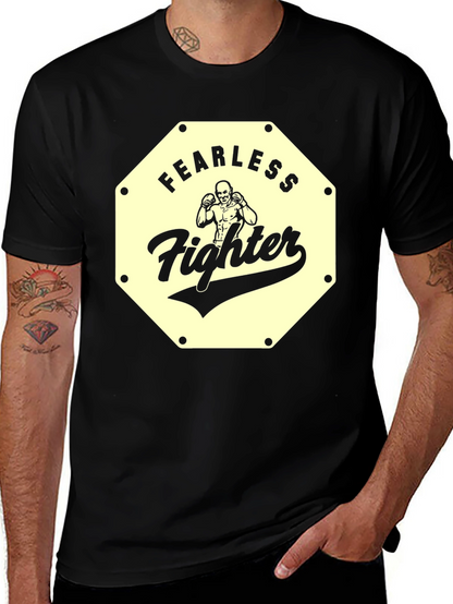 Fearless Fighter Graphic Tee - Black