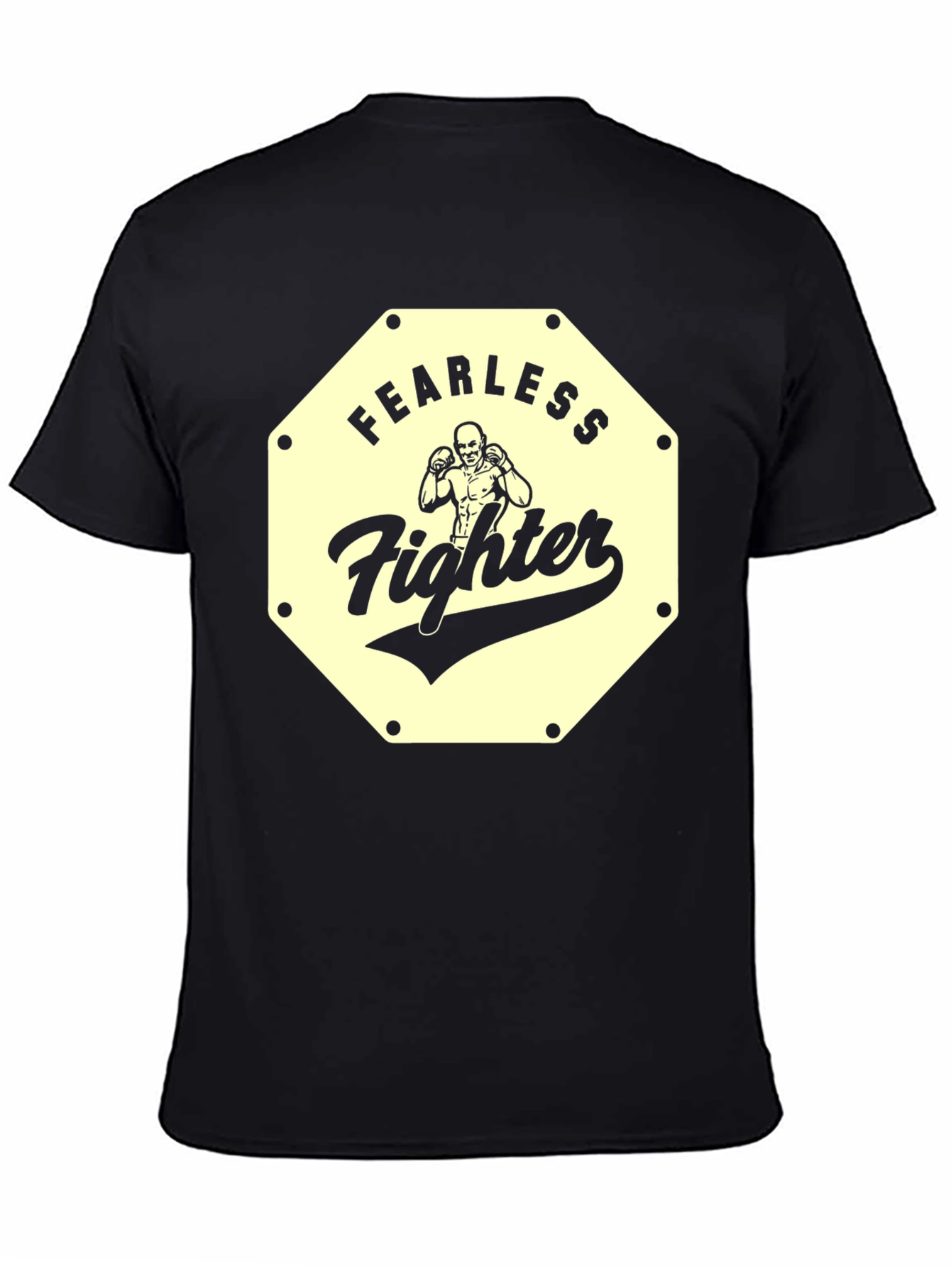 Fearless Fighter Graphic Tee - Black
