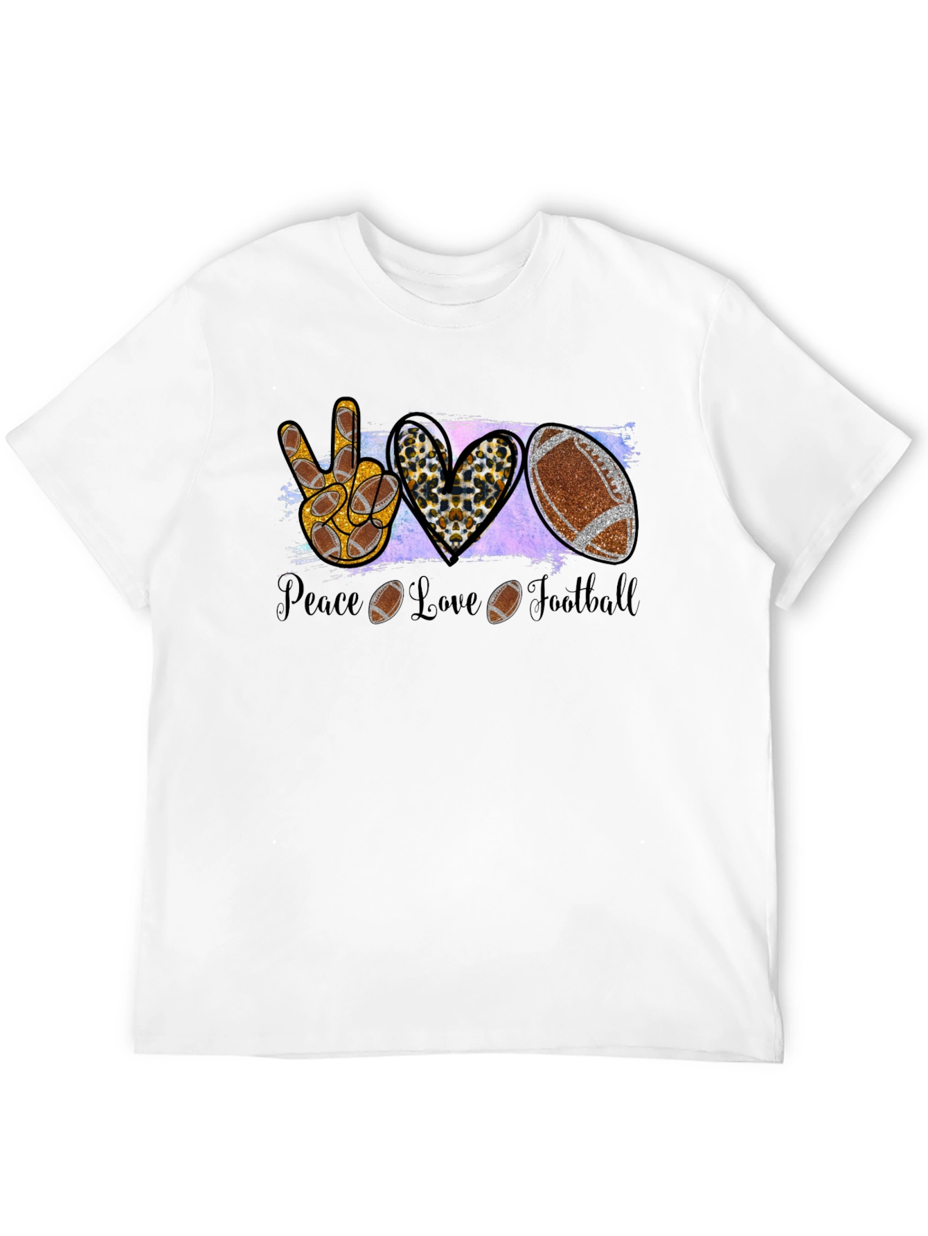 Peace Love Football T-Shirt