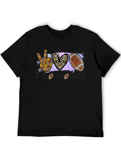 Peace Love Football T-Shirt