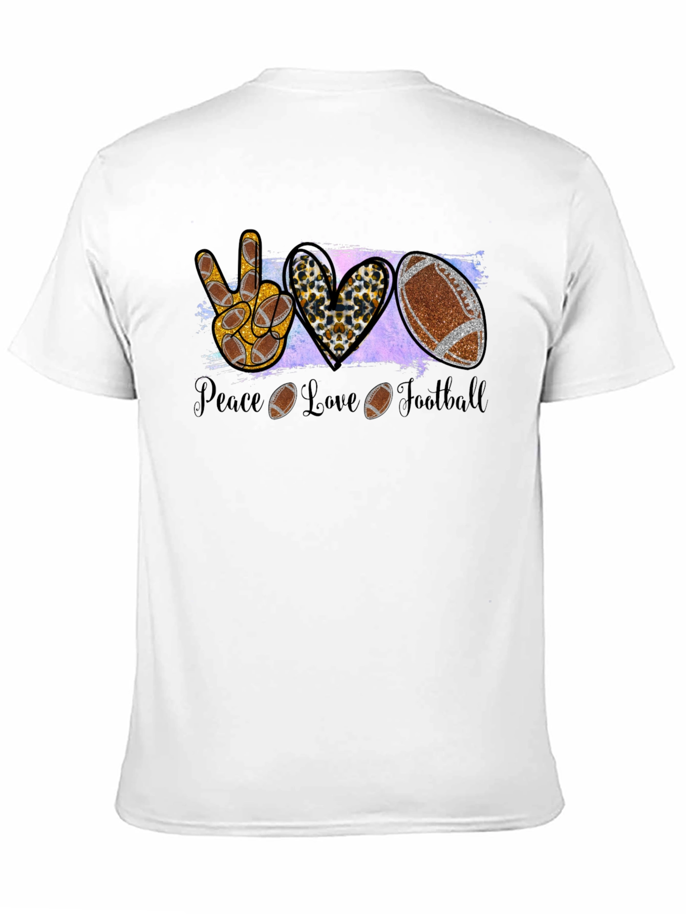 Peace Love Football T-Shirt