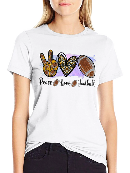 Peace Love Football T-Shirt