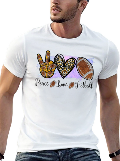 Peace Love Football T-Shirt