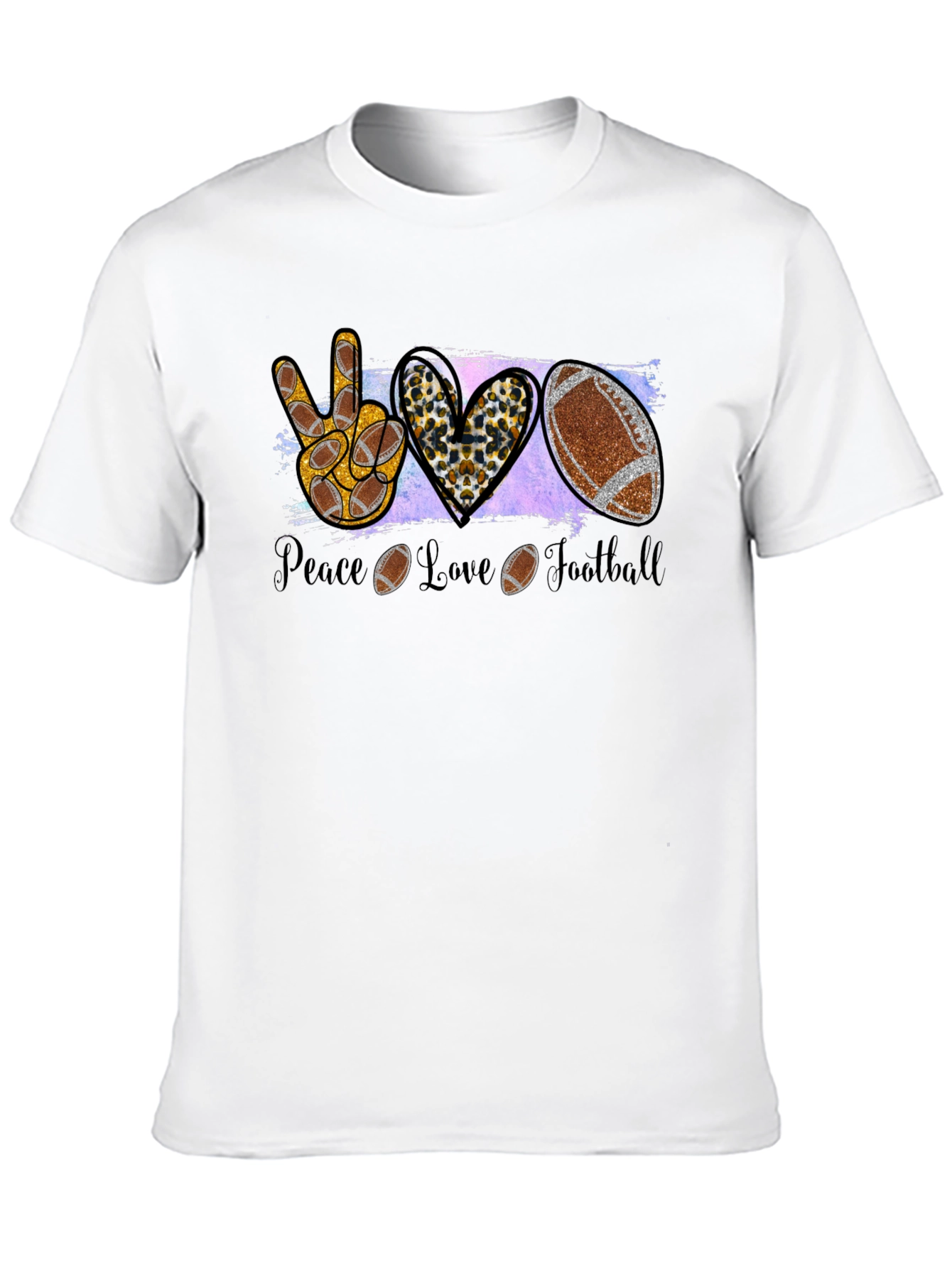 Peace Love Football T-Shirt