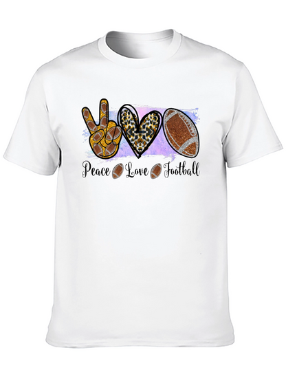 Peace Love Football T-Shirt