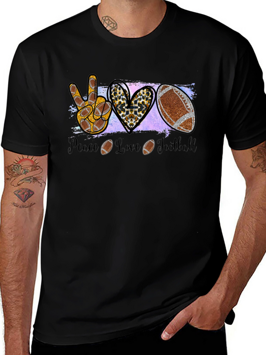 Peace Love Football T-Shirt