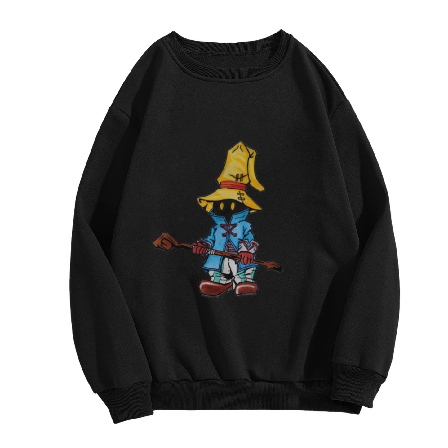 Whimsical Wizard Cartoon Crewneck Sweatshirt