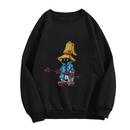 Whimsical Wizard Cartoon Crewneck Sweatshirt