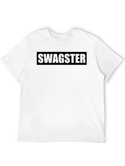 Mens Black Swagster Graphic Tee - Casual Style