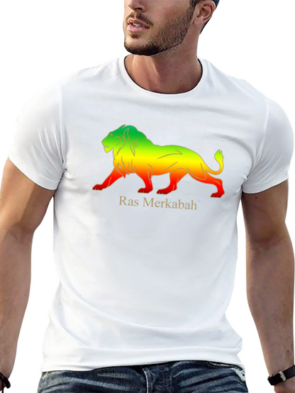 Ras Merkabah Lion Graphic T-Shirt