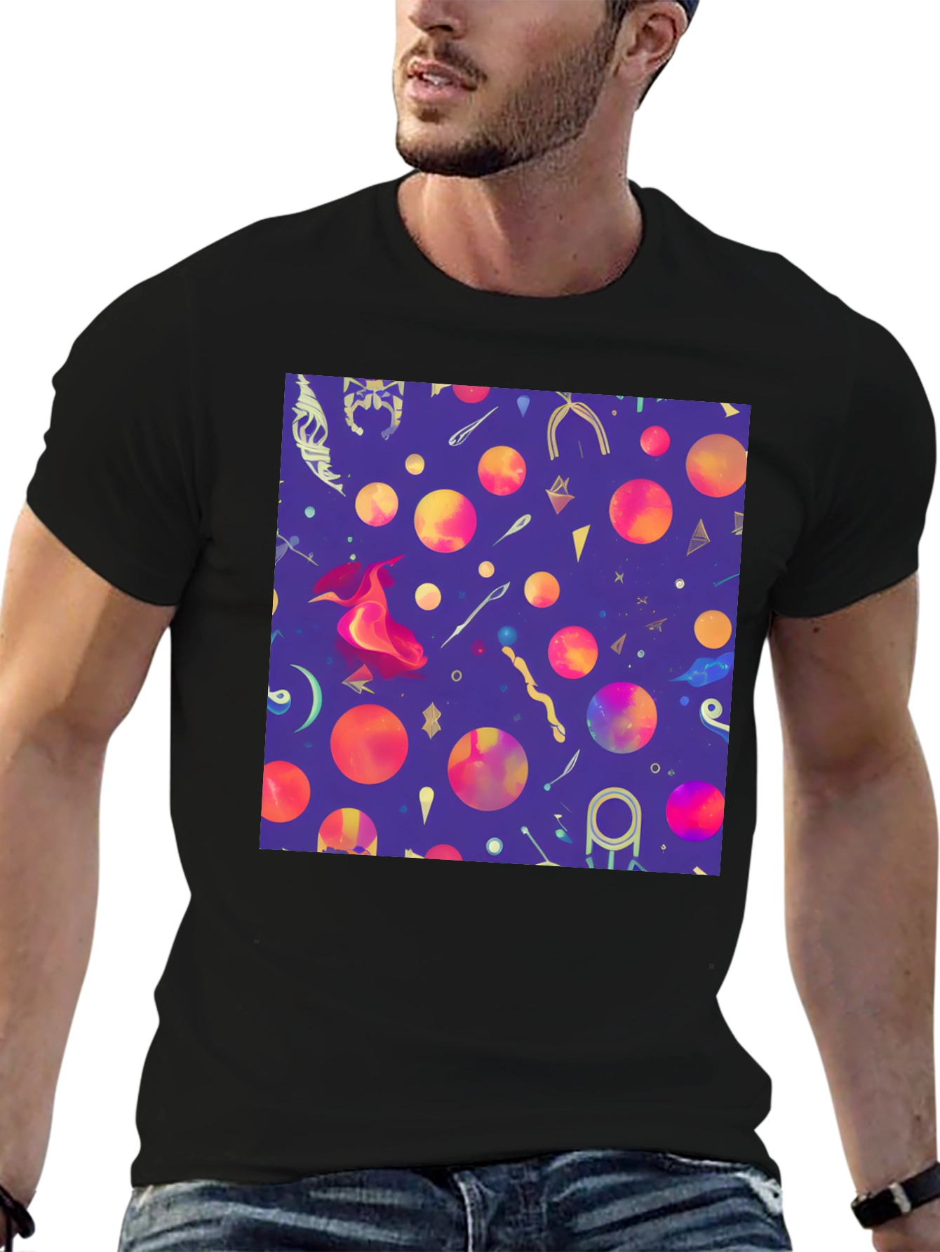 Magic Print Black T-Shirt