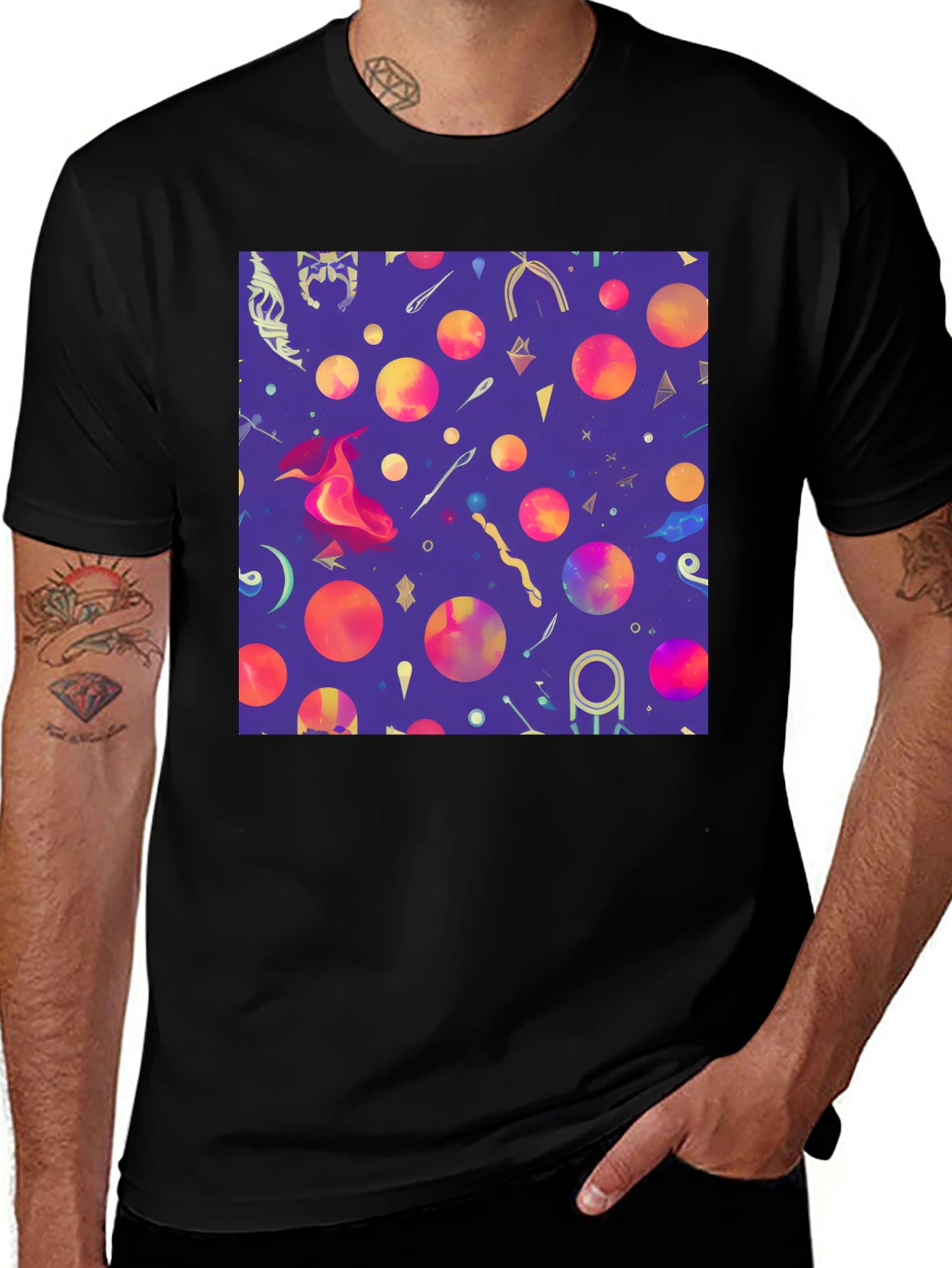 Magic Print Black T-Shirt