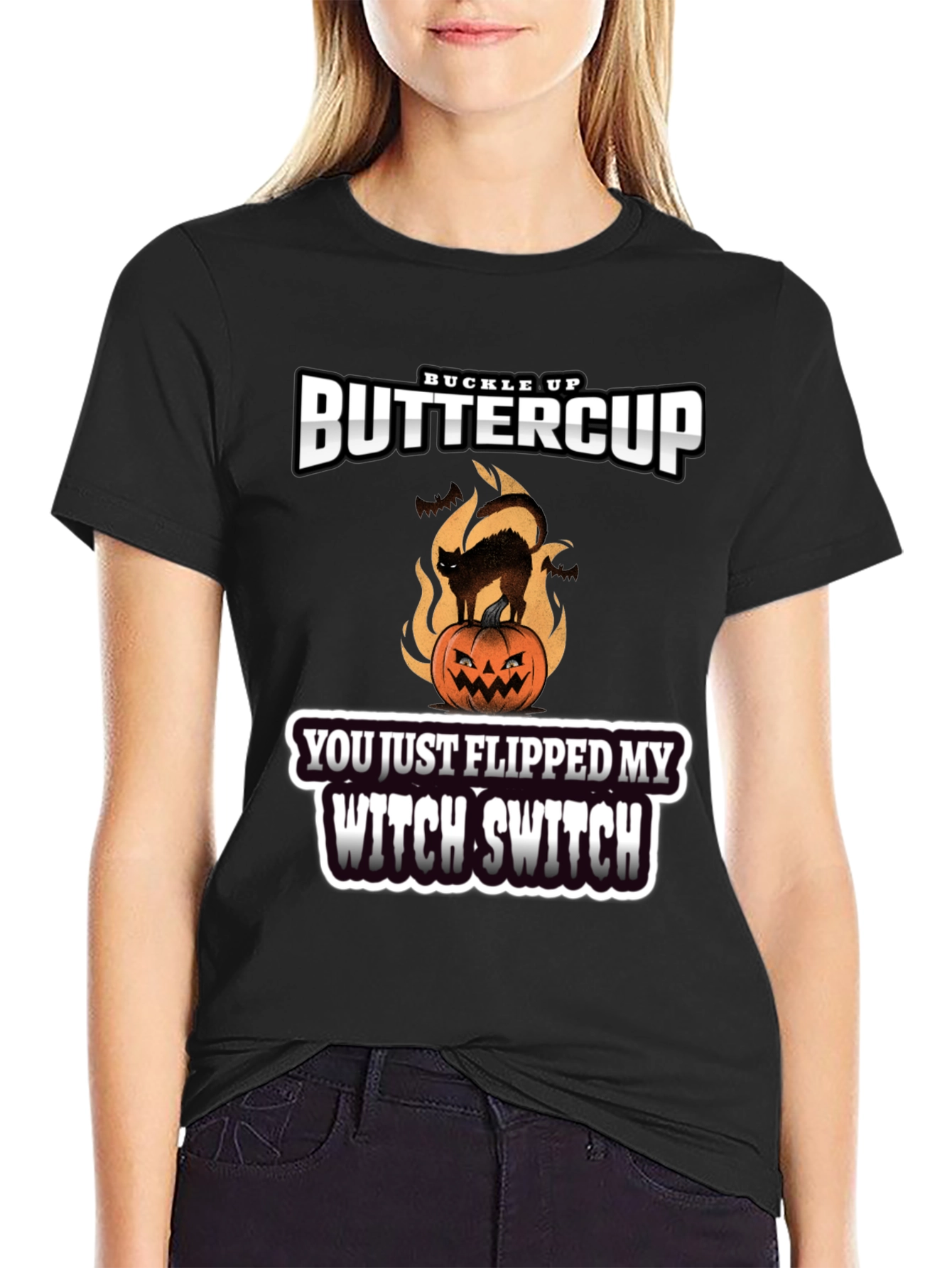Buckle Up Buttercup Witch Switch T-Shirt