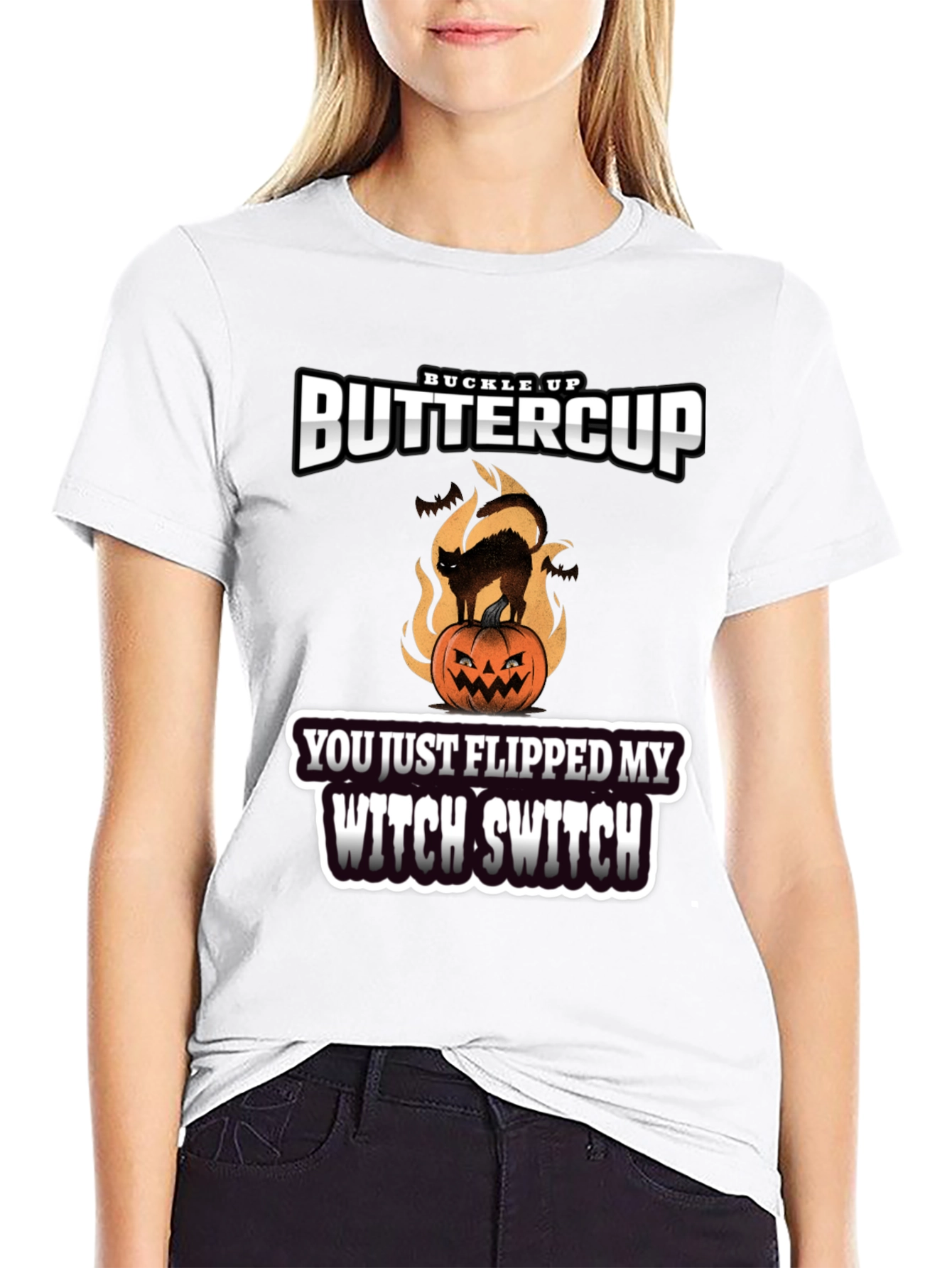 Buckle Up Buttercup Witch Switch T-Shirt