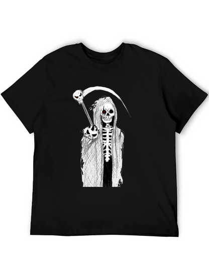 Grim Reaper Graphic Tee - Death Skull Design