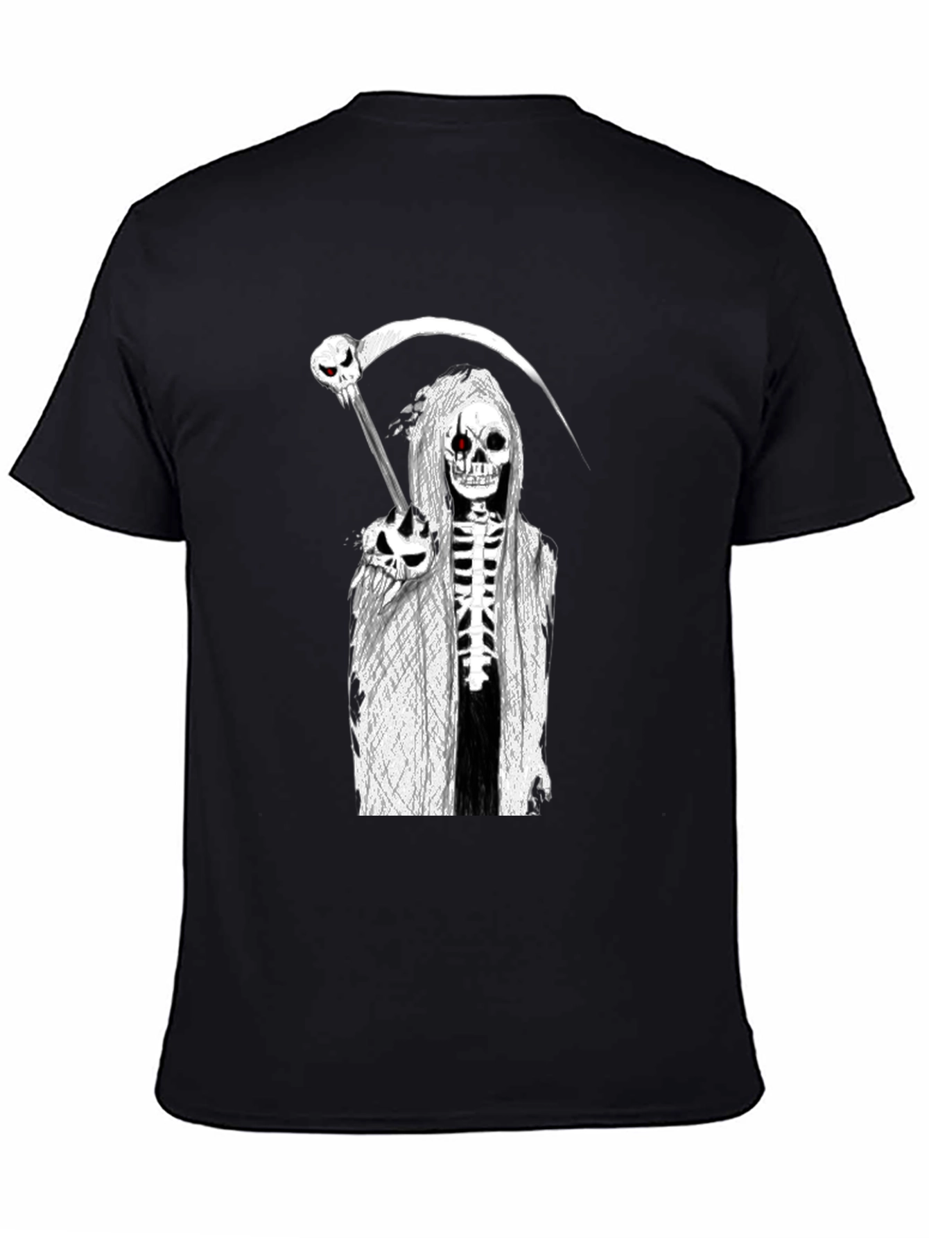 Grim Reaper Graphic Tee - Death Skull Design