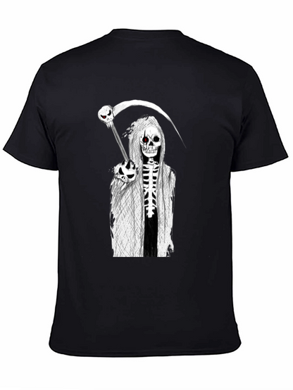 Grim Reaper Graphic Tee - Death Skull Design