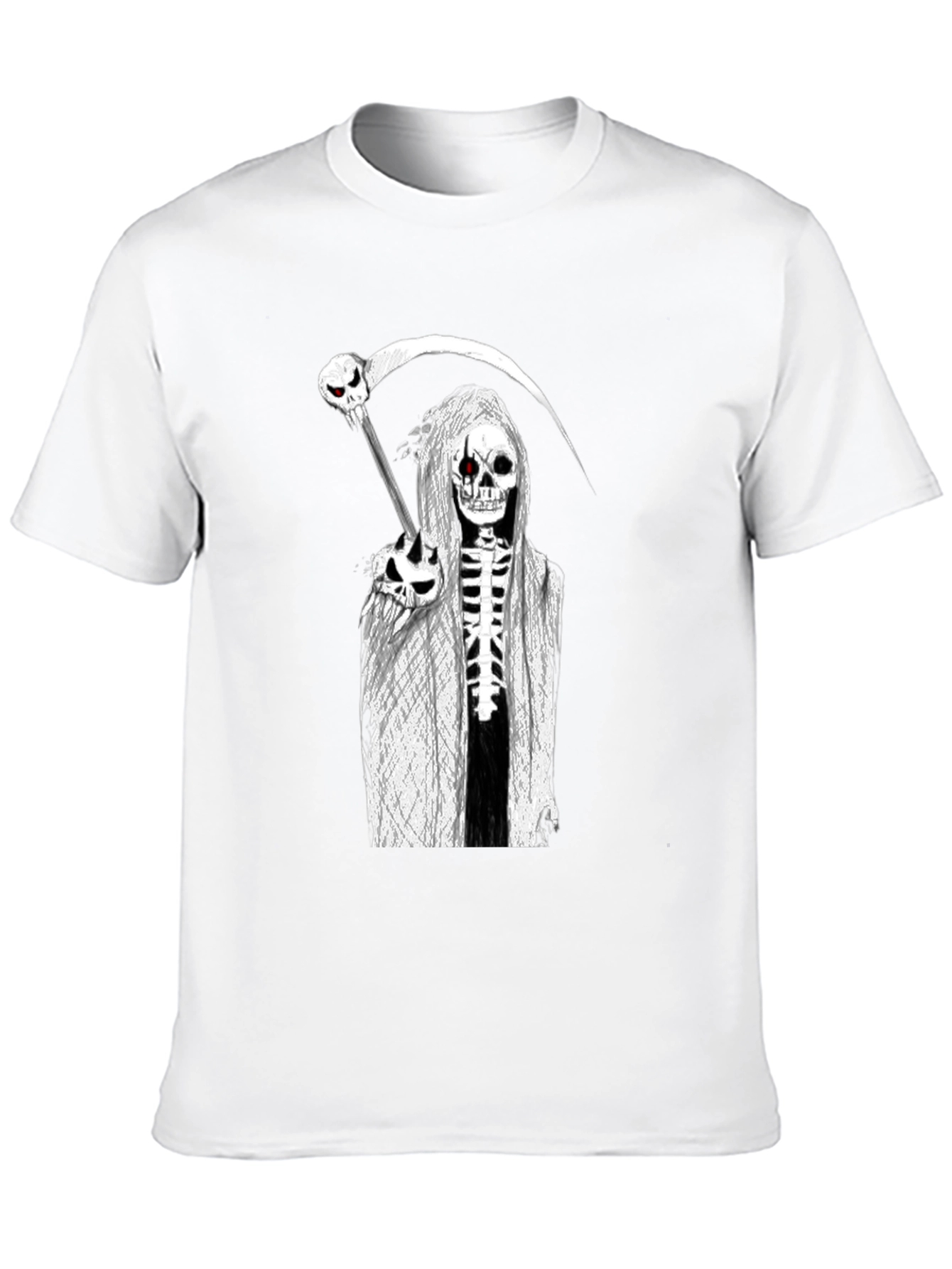 Grim Reaper Graphic Tee - Death Skull Design