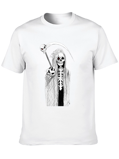 Grim Reaper Graphic Tee - Death Skull Design