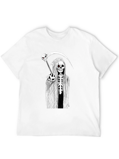 Grim Reaper Graphic Tee - Death Skull Design
