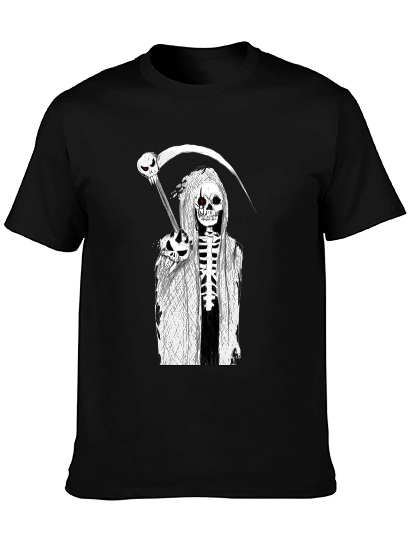 Grim Reaper Graphic Tee - Death Skull Design