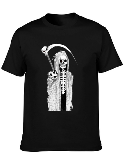 Grim Reaper Graphic Tee - Death Skull Design