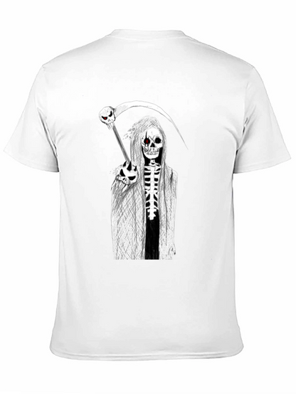 Grim Reaper Graphic Tee - Death Skull Design