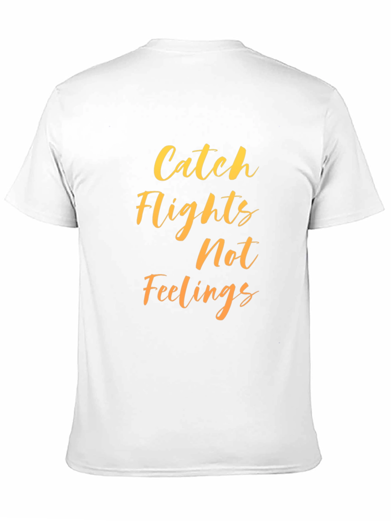 Catch Flights Not Feelings Graphic Tee - Black