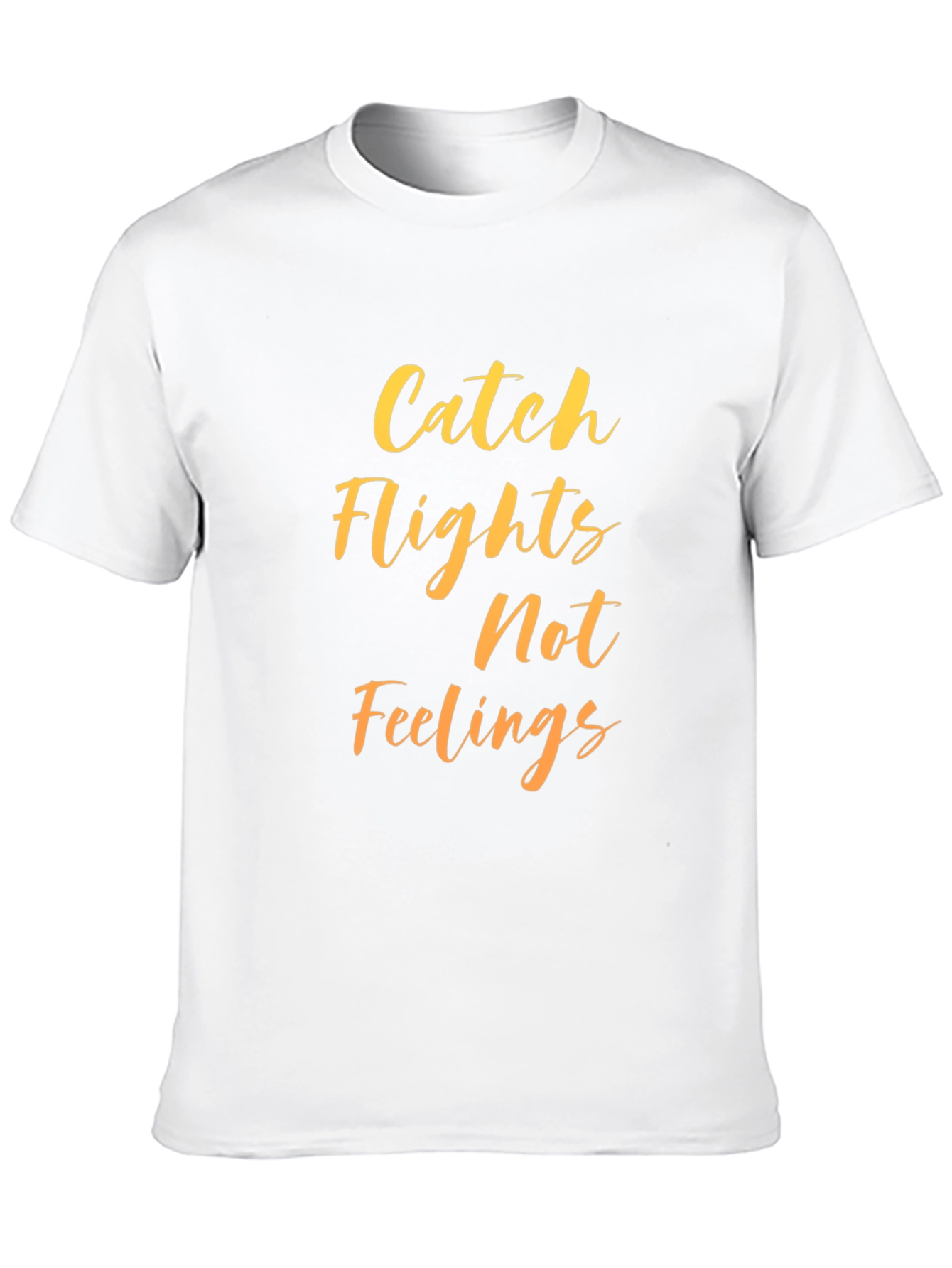 Catch Flights Not Feelings Graphic Tee - Black