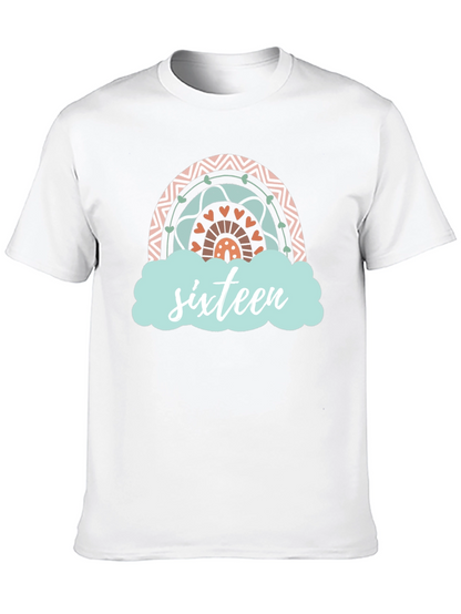 Sweet Sixteen Rainbow Graphic T-Shirt