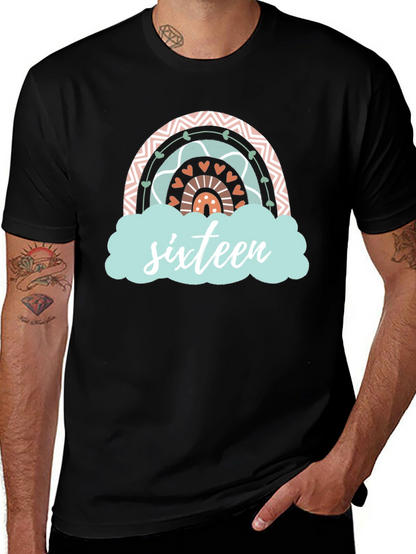 Sweet Sixteen Rainbow Graphic T-Shirt