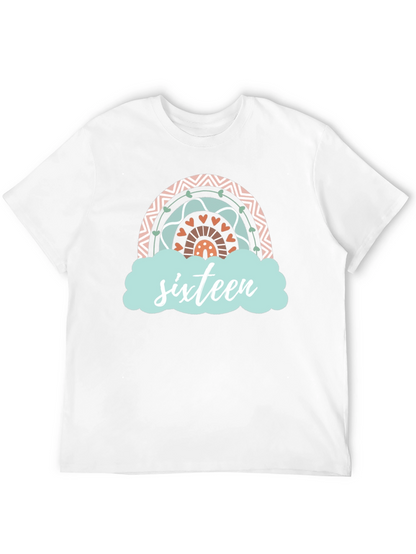 Sweet Sixteen Rainbow Graphic T-Shirt
