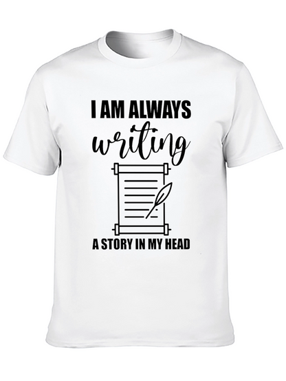 Writers Scroll Graphic Tee - Always Writing Story