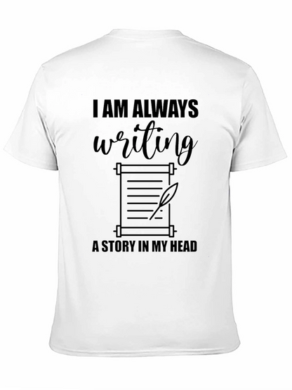 Writers Scroll Graphic Tee - Always Writing Story